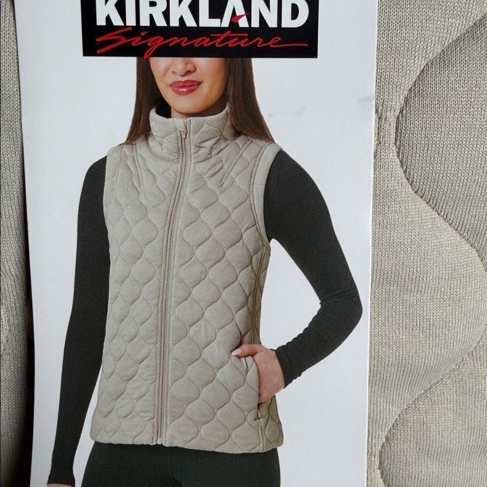 Kirkland Signature Beige Quilted Vest
